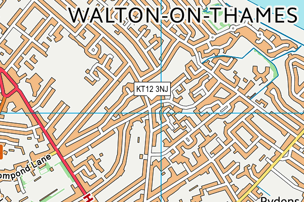 KT12 3NJ map - OS VectorMap District (Ordnance Survey) KT12 3NJ map - OS VectorMap District (Ordnance Survey)