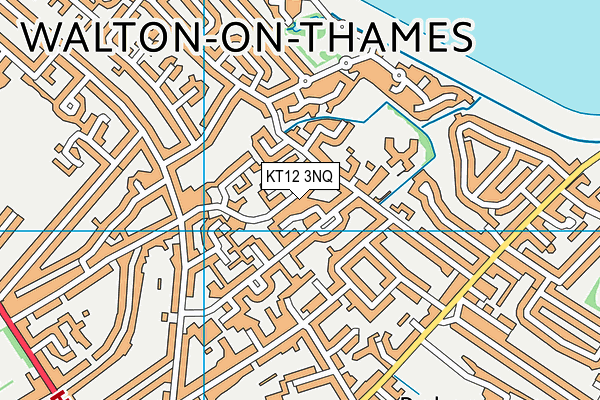 KT12 3NQ map - OS VectorMap District (Ordnance Survey) KT12 3NQ map - OS VectorMap District (Ordnance Survey)