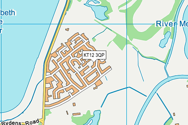 KT12 3QP map - OS VectorMap District (Ordnance Survey) KT12 3QP map - OS VectorMap District (Ordnance Survey)
