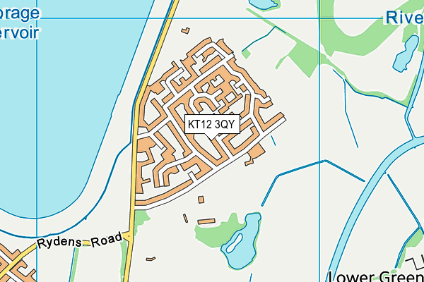 KT12 3QY map - OS VectorMap District (Ordnance Survey) KT12 3QY map - OS VectorMap District (Ordnance Survey)