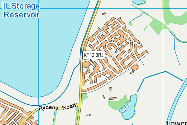 KT12 3RJ map - OS VectorMap District (Ordnance Survey) KT12 3RJ map - OS VectorMap District (Ordnance Survey)