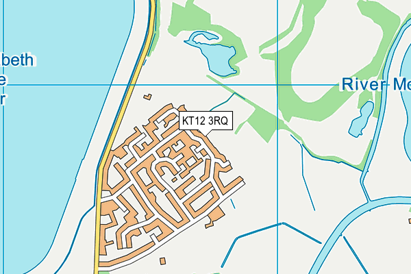 KT12 3RQ map - OS VectorMap District (Ordnance Survey) KT12 3RQ map - OS VectorMap District (Ordnance Survey)