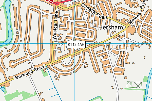 KT12 4AH map - OS VectorMap District (Ordnance Survey) KT12 4AH map - OS VectorMap District (Ordnance Survey)