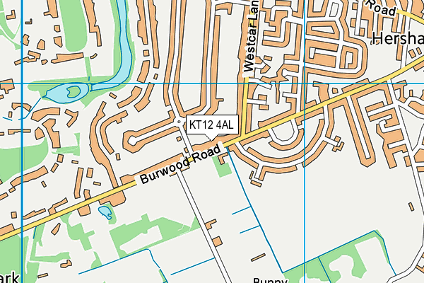 KT12 4AL map - OS VectorMap District (Ordnance Survey) KT12 4AL map - OS VectorMap District (Ordnance Survey)