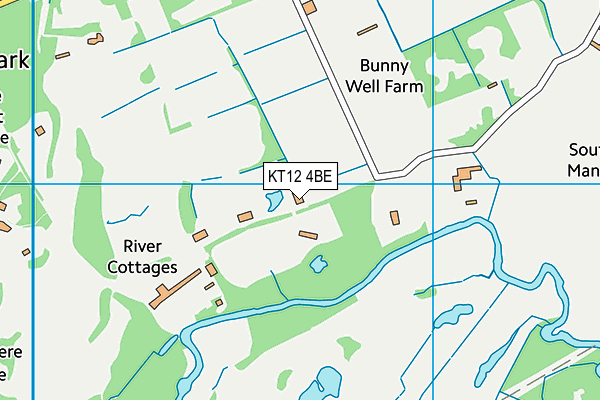 KT12 4BE map - OS VectorMap District (Ordnance Survey) KT12 4BE map - OS VectorMap District (Ordnance Survey)