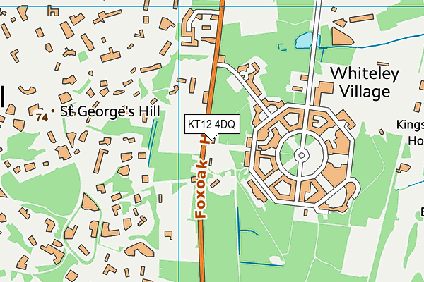 KT12 4DQ map - OS VectorMap District (Ordnance Survey)