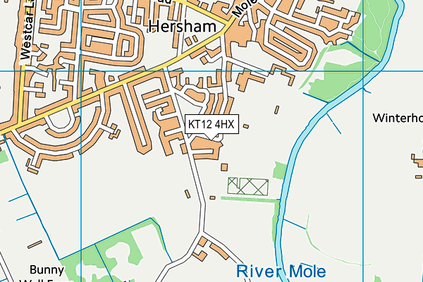 KT12 4HX map - OS VectorMap District (Ordnance Survey) KT12 4HX map - OS VectorMap District (Ordnance Survey)