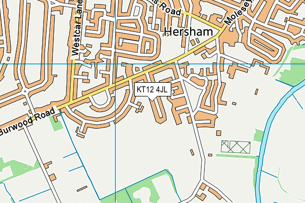 KT12 4JL map - OS VectorMap District (Ordnance Survey) KT12 4JL map - OS VectorMap District (Ordnance Survey)