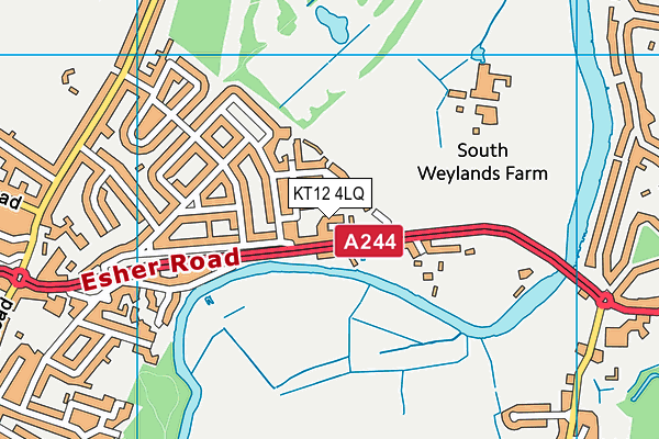 KT12 4LQ map - OS VectorMap District (Ordnance Survey) KT12 4LQ map - OS VectorMap District (Ordnance Survey)
