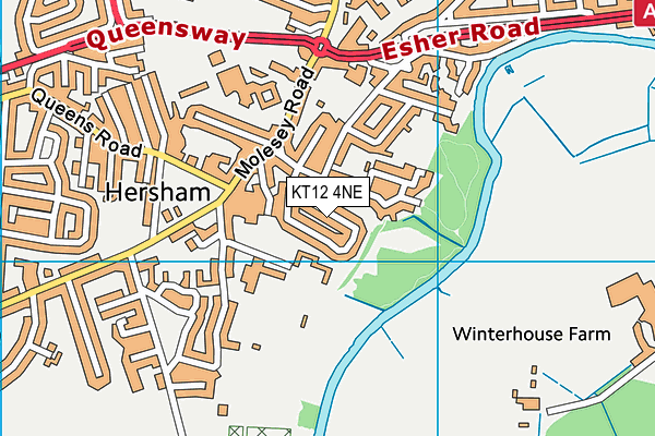 KT12 4NE map - OS VectorMap District (Ordnance Survey) KT12 4NE map - OS VectorMap District (Ordnance Survey)