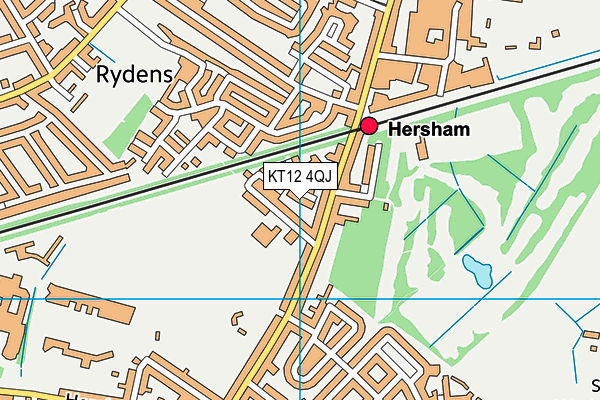 KT12 4QJ map - OS VectorMap District (Ordnance Survey) KT12 4QJ map - OS VectorMap District (Ordnance Survey)
