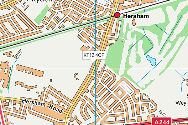 KT12 4QP map - OS VectorMap District (Ordnance Survey) KT12 4QP map - OS VectorMap District (Ordnance Survey)