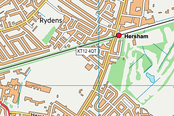 KT12 4QT map - OS VectorMap District (Ordnance Survey) KT12 4QT map - OS VectorMap District (Ordnance Survey)