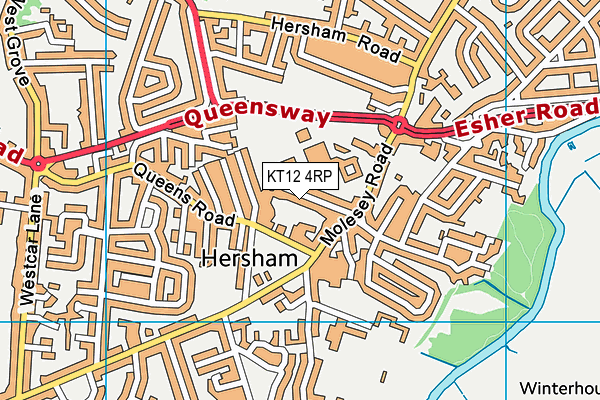 KT12 4RP map - OS VectorMap District (Ordnance Survey) KT12 4RP map - OS VectorMap District (Ordnance Survey)
