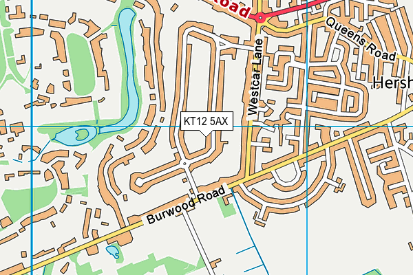 KT12 5AX map - OS VectorMap District (Ordnance Survey) KT12 5AX map - OS VectorMap District (Ordnance Survey)