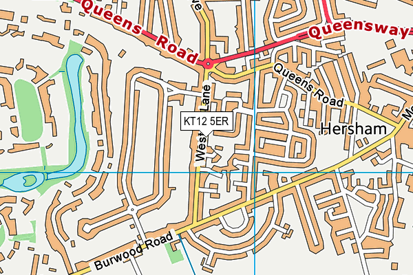 KT12 5ER map - OS VectorMap District (Ordnance Survey) KT12 5ER map - OS VectorMap District (Ordnance Survey)