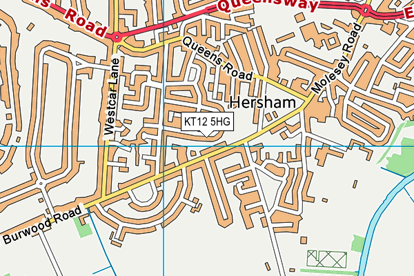 KT12 5HG map - OS VectorMap District (Ordnance Survey) KT12 5HG map - OS VectorMap District (Ordnance Survey)