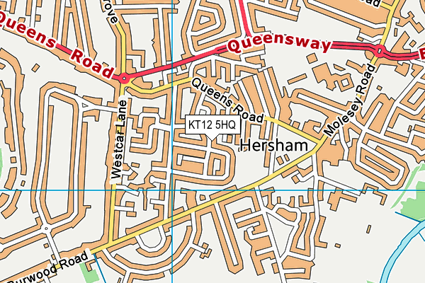 KT12 5HQ map - OS VectorMap District (Ordnance Survey) KT12 5HQ map - OS VectorMap District (Ordnance Survey)