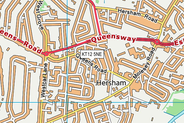 KT12 5NE map - OS VectorMap District (Ordnance Survey) KT12 5NE map - OS VectorMap District (Ordnance Survey)