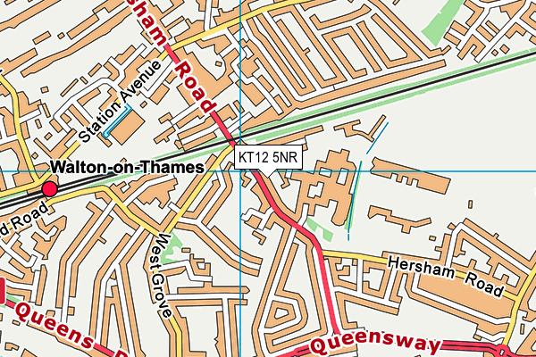 KT12 5NR map - OS VectorMap District (Ordnance Survey) KT12 5NR map - OS VectorMap District (Ordnance Survey)