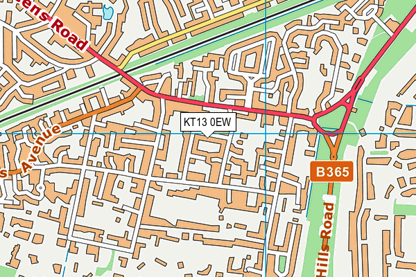 KT13 0EW map - OS VectorMap District (Ordnance Survey) KT13 0EW map - OS VectorMap District (Ordnance Survey)