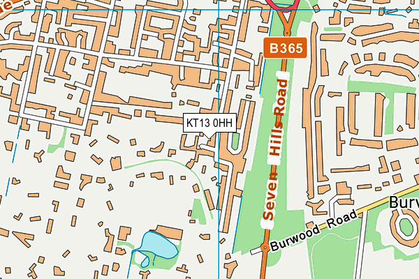 KT13 0HH map - OS VectorMap District (Ordnance Survey) KT13 0HH map - OS VectorMap District (Ordnance Survey)