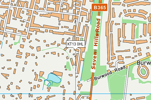 KT13 0HL map - OS VectorMap District (Ordnance Survey) KT13 0HL map - OS VectorMap District (Ordnance Survey)