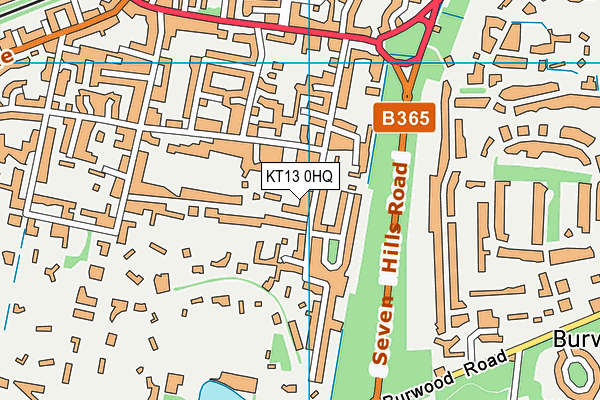KT13 0HQ map - OS VectorMap District (Ordnance Survey) KT13 0HQ map - OS VectorMap District (Ordnance Survey)
