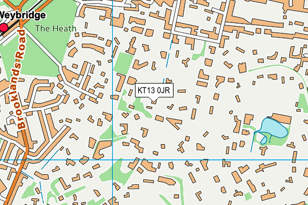 KT13 0JR map - OS VectorMap District (Ordnance Survey) KT13 0JR map - OS VectorMap District (Ordnance Survey)