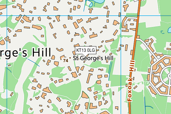 KT13 0LG map - OS VectorMap District (Ordnance Survey) KT13 0LG map - OS VectorMap District (Ordnance Survey)