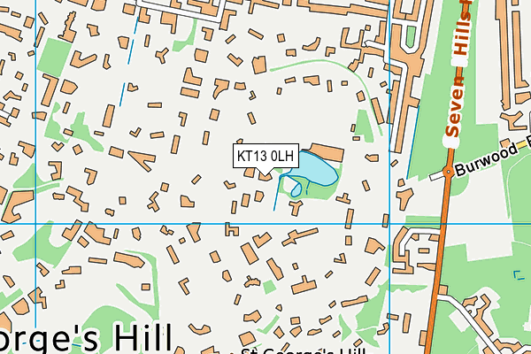 KT13 0LH map - OS VectorMap District (Ordnance Survey) KT13 0LH map - OS VectorMap District (Ordnance Survey)