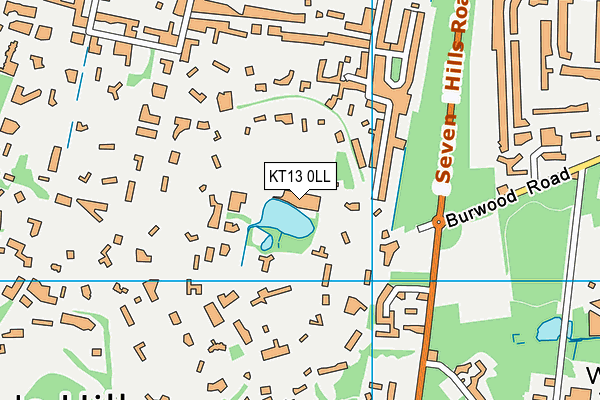 KT13 0LL map - OS VectorMap District (Ordnance Survey) KT13 0LL map - OS VectorMap District (Ordnance Survey)