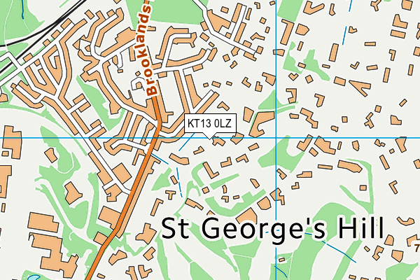 KT13 0LZ map - OS VectorMap District (Ordnance Survey) KT13 0LZ map - OS VectorMap District (Ordnance Survey)