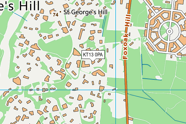 KT13 0PA map - OS VectorMap District (Ordnance Survey) KT13 0PA map - OS VectorMap District (Ordnance Survey)