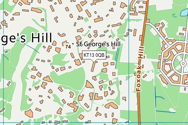 KT13 0QB map - OS VectorMap District (Ordnance Survey) KT13 0QB map - OS VectorMap District (Ordnance Survey)