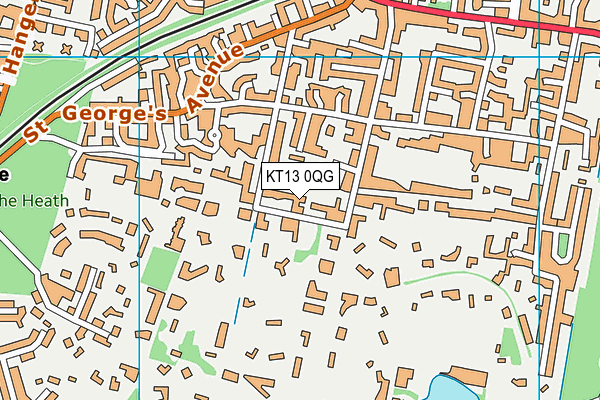 KT13 0QG map - OS VectorMap District (Ordnance Survey) KT13 0QG map - OS VectorMap District (Ordnance Survey)
