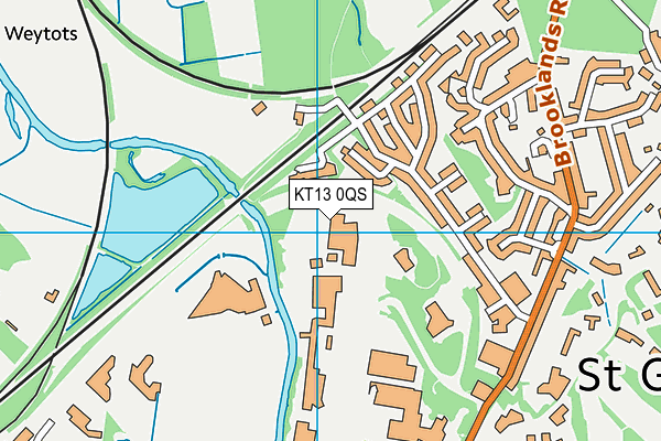 KT13 0QS map - OS VectorMap District (Ordnance Survey) KT13 0QS map - OS VectorMap District (Ordnance Survey)