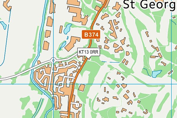KT13 0RR map - OS VectorMap District (Ordnance Survey) KT13 0RR map - OS VectorMap District (Ordnance Survey)