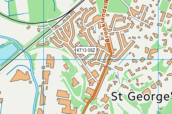 KT13 0SZ map - OS VectorMap District (Ordnance Survey) KT13 0SZ map - OS VectorMap District (Ordnance Survey)