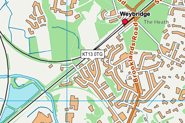KT13 0TG map - OS VectorMap District (Ordnance Survey) KT13 0TG map - OS VectorMap District (Ordnance Survey)