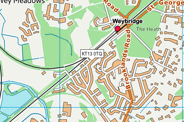 KT13 0TQ map - OS VectorMap District (Ordnance Survey) KT13 0TQ map - OS VectorMap District (Ordnance Survey)
