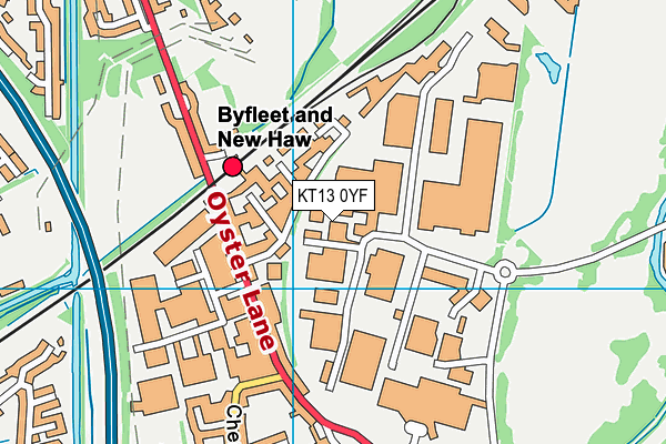 KT13 0YF map - OS VectorMap District (Ordnance Survey) KT13 0YF map - OS VectorMap District (Ordnance Survey)