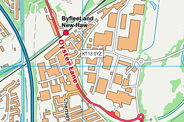 KT13 0YZ map - OS VectorMap District (Ordnance Survey) KT13 0YZ map - OS VectorMap District (Ordnance Survey)