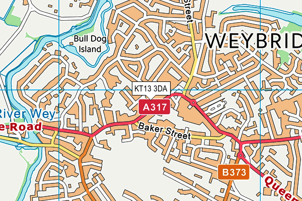 KT13 3DA map - OS VectorMap District (Ordnance Survey) KT13 3DA map - OS VectorMap District (Ordnance Survey)