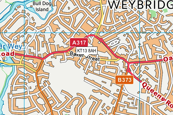 KT13 8AH map - OS VectorMap District (Ordnance Survey) KT13 8AH map - OS VectorMap District (Ordnance Survey)
