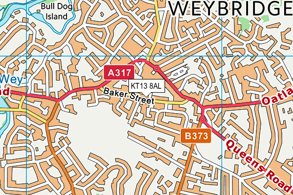 KT13 8AL map - OS VectorMap District (Ordnance Survey) KT13 8AL map - OS VectorMap District (Ordnance Survey)