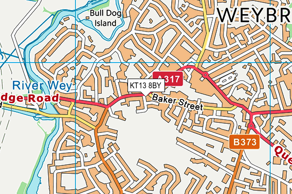 KT13 8BY map - OS VectorMap District (Ordnance Survey) KT13 8BY map - OS VectorMap District (Ordnance Survey)