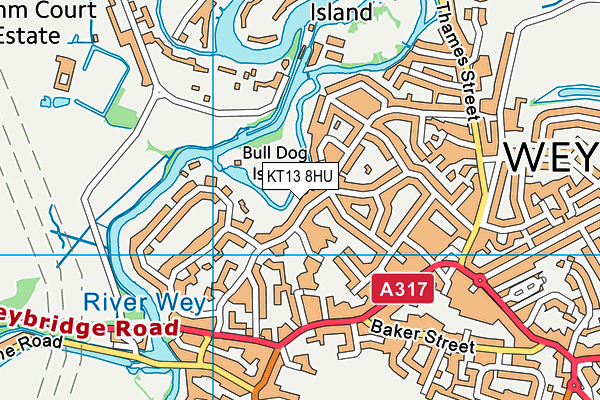 KT13 8HU map - OS VectorMap District (Ordnance Survey) KT13 8HU map - OS VectorMap District (Ordnance Survey)