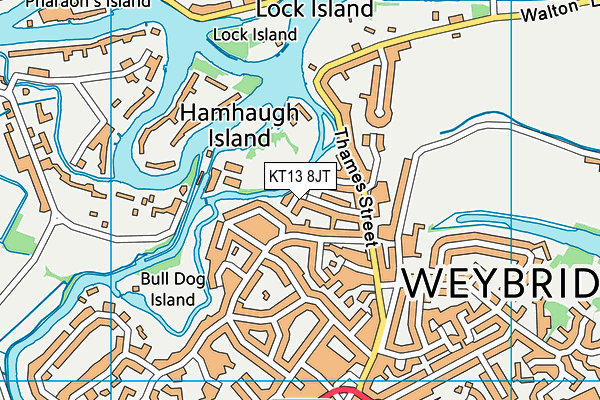 KT13 8JT map - OS VectorMap District (Ordnance Survey) KT13 8JT map - OS VectorMap District (Ordnance Survey)