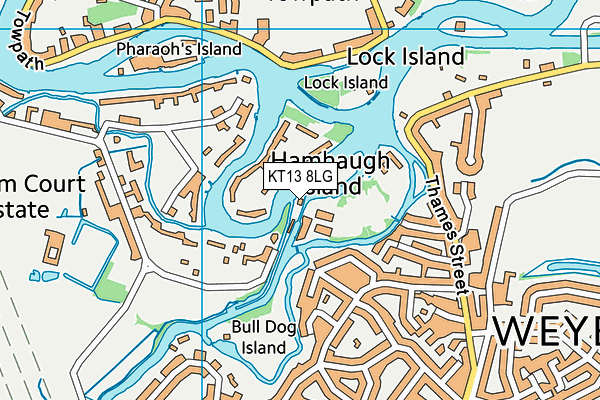 KT13 8LG map - OS VectorMap District (Ordnance Survey) KT13 8LG map - OS VectorMap District (Ordnance Survey)